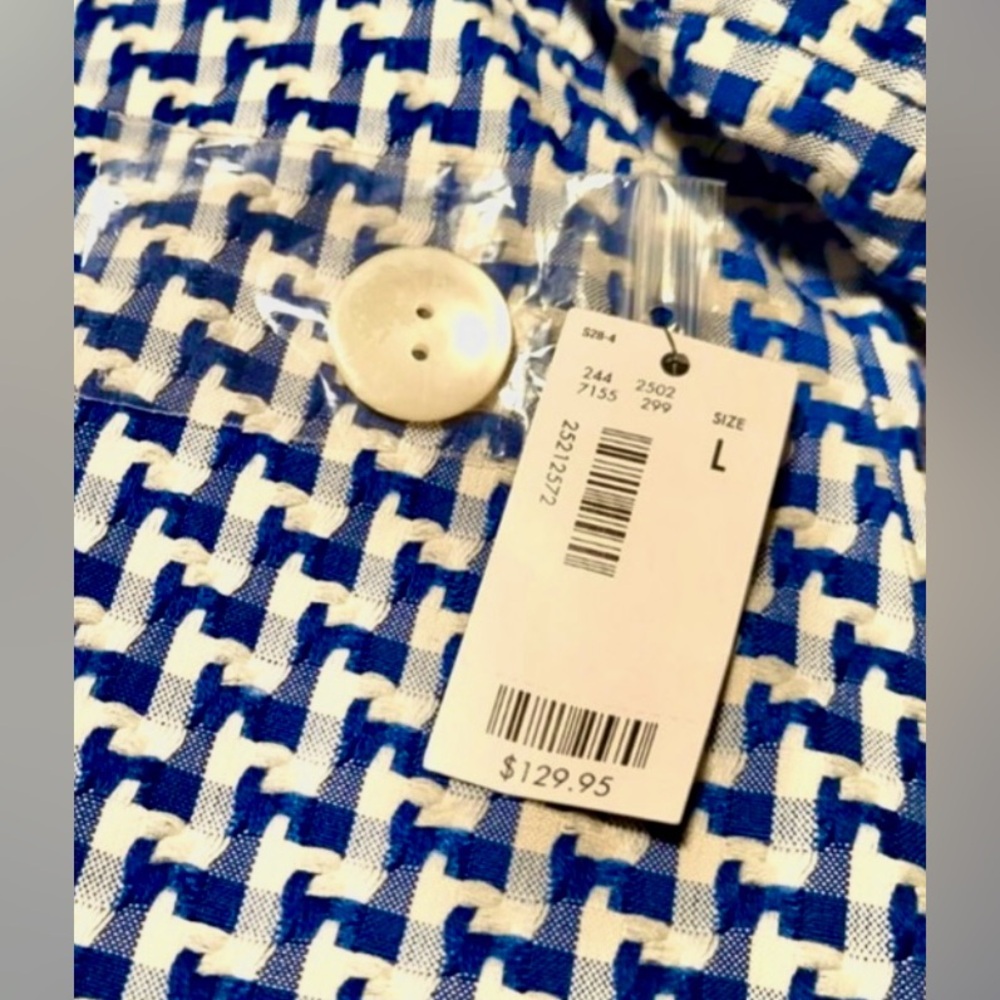 The Limited Blue White Single Button Jacket Womens - size L - Picture 4 of 8